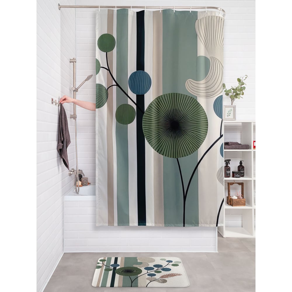 Изображение товара Фотоштора в ванную JoyArty МУЛЬТИ 180х200 водоотталкивающая полиэстеровая штора