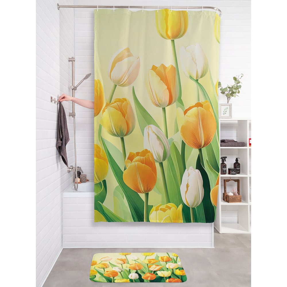 Изображение товара Фотоштора в ванную JoyArty МУЛЬТИ 180х200 водоотталкивающая