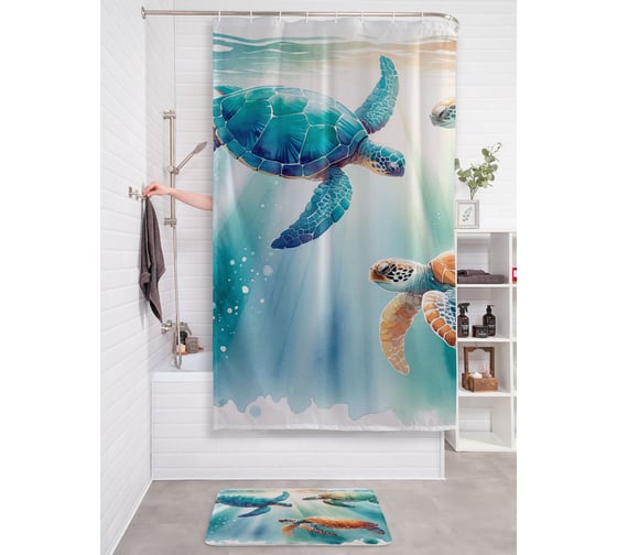 Изображение товара Фотоштора в ванную JoyArty МУЛЬТИ 180х200 sc_sd2913