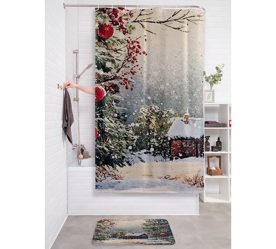 Изображение товара Фотоштора в ванную JoyArty МУЛЬТИ 180х200 sc_sd4354