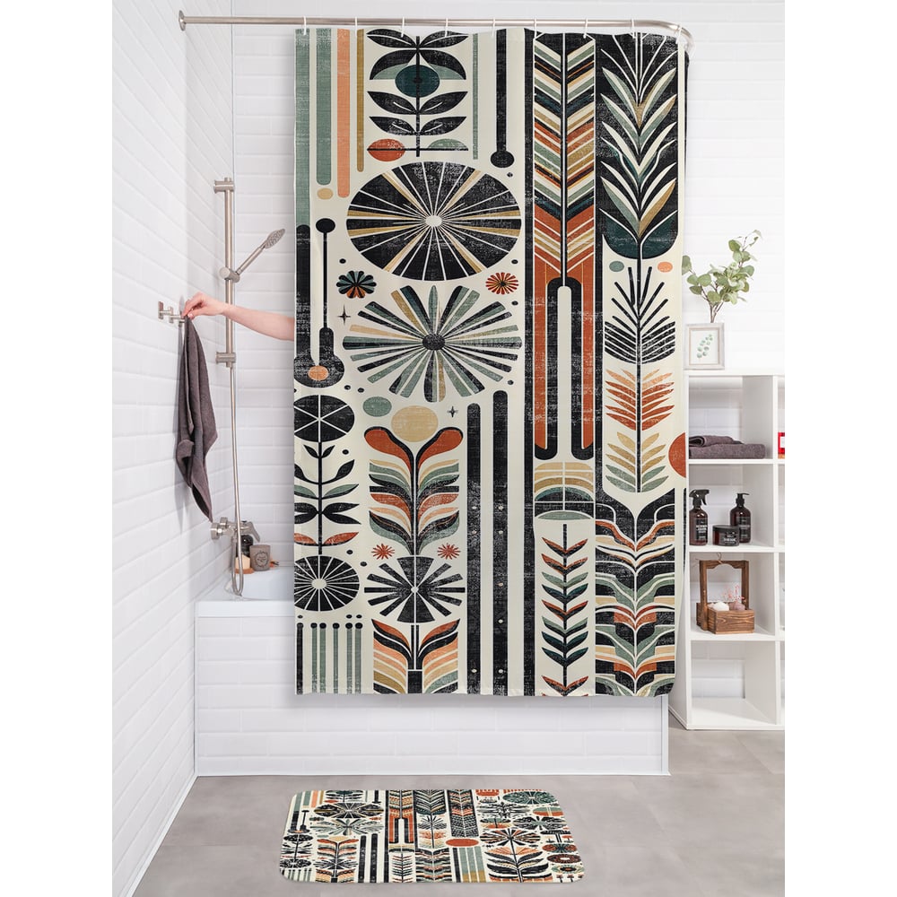 Изображение товара Фотоштора в ванную JoyArty МУЛЬТИ 180х200 с водоотталкивающим покрытием