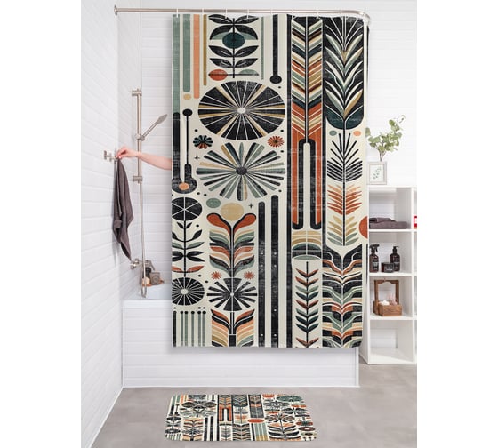 Изображение товара Фотоштора в ванную JoyArty МУЛЬТИ 180х200 sc_sd2021