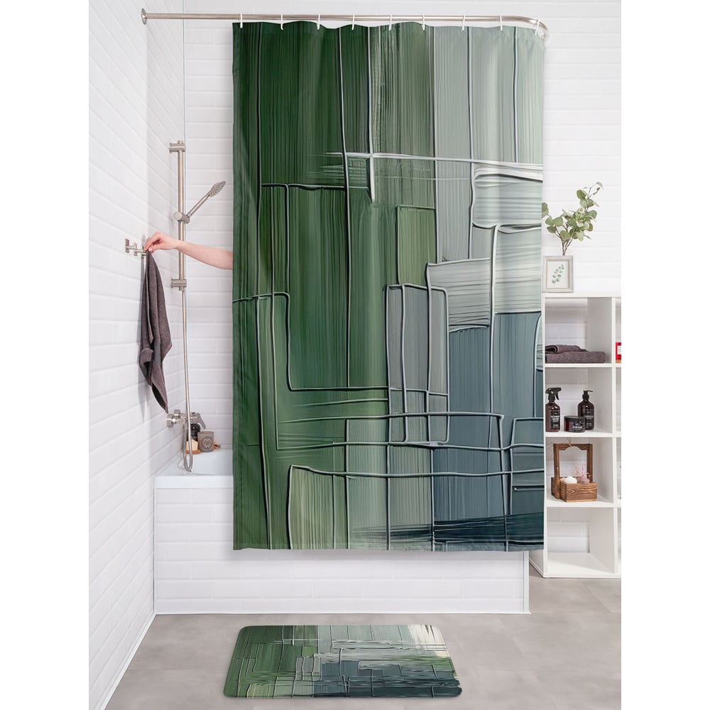 Изображение товара Фотоштора в ванную JoyArty МУЛЬТИ 180x200 водоотталкивающая