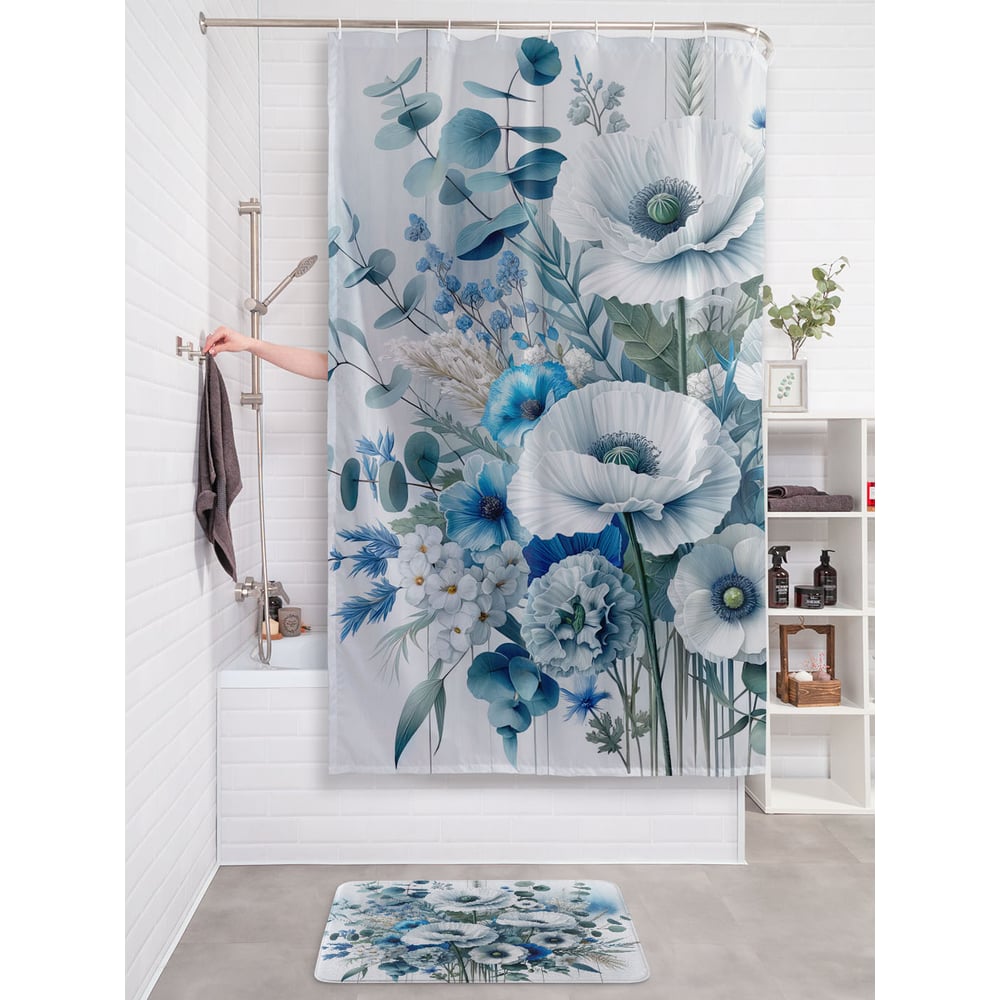 Изображение товара Фотоштора в ванную JoyArty МУЛЬТИ 180х200 водоотталкивающая полиэстер