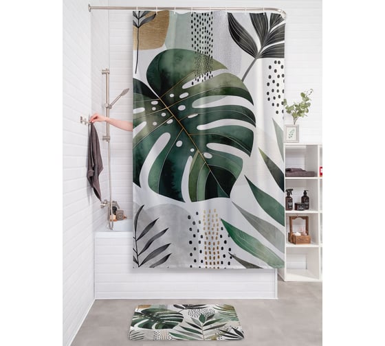 Изображение товара Фотоштора в ванную JoyArty МУЛЬТИ 180х200 sc_sd1789