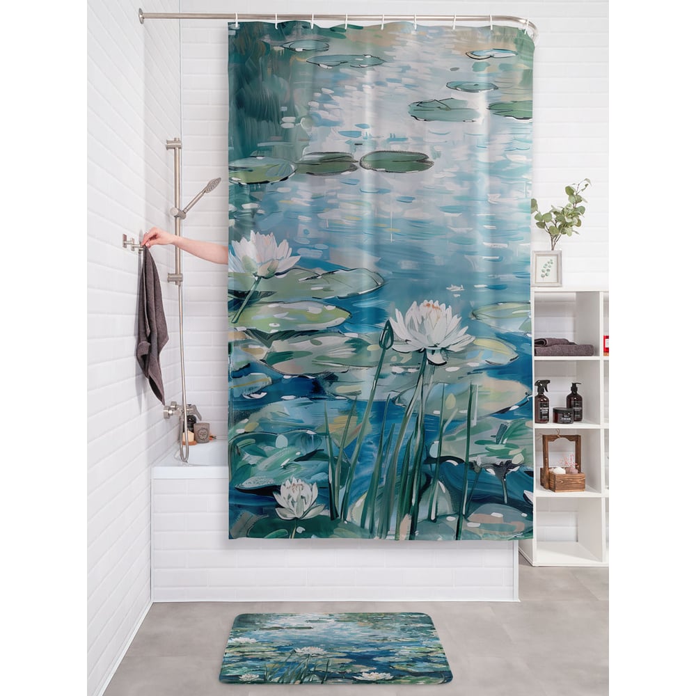 Изображение товара Фотоштора в ванную JoyArty МУЛЬТИ 180x200 водоотталкивающая