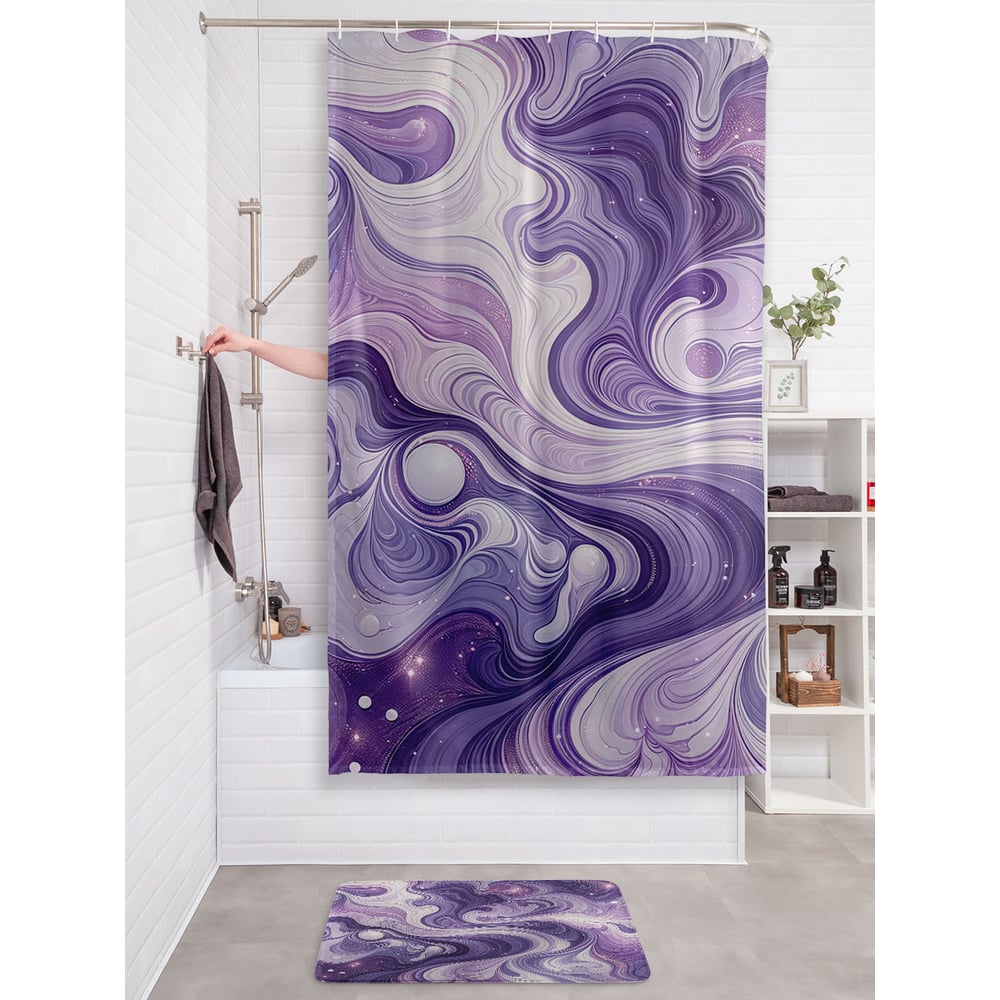 Изображение товара Фотоштора для ванной JoyArty МУЛЬТИ 180x200 водоотталкивающая яркая