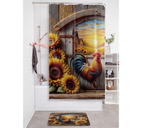 Изображение товара Фотоштора в ванную JoyArty МУЛЬТИ 180х200 sc_429837