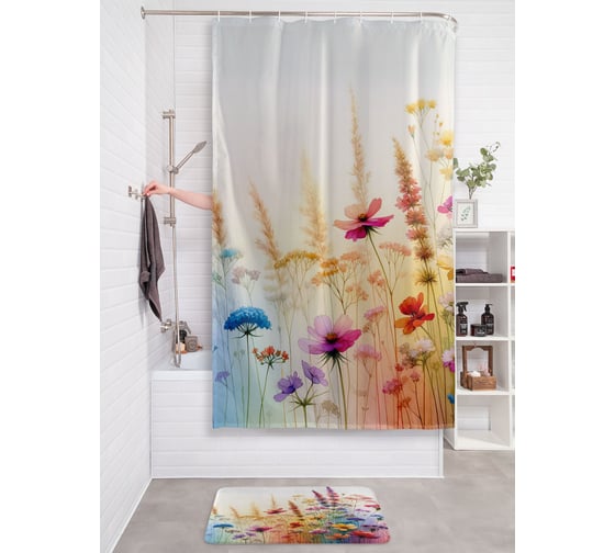 Изображение товара Фотоштора в ванную JoyArty МУЛЬТИ 180х200 sc_sd1837