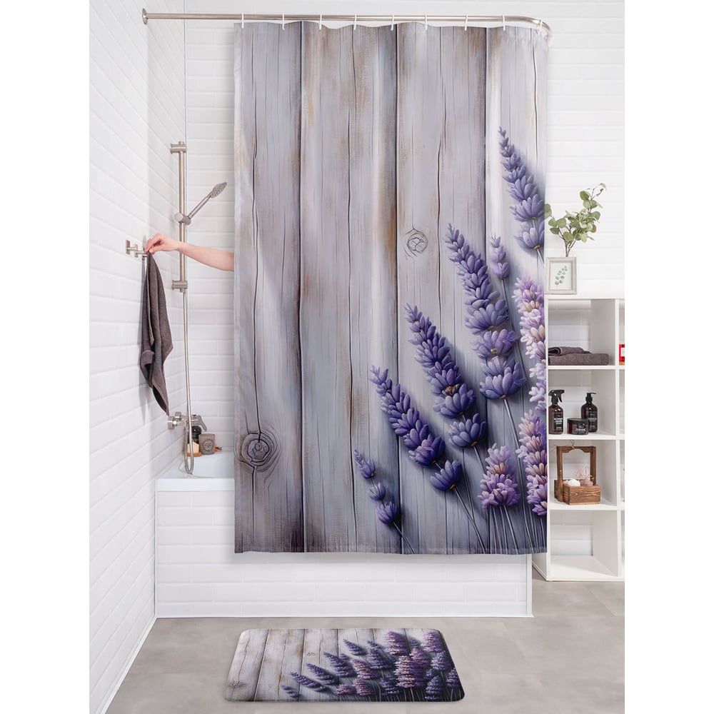 Изображение товара Фотоштора в ванную JoyArty МУЛЬТИ 180х200 для стиля и уюта