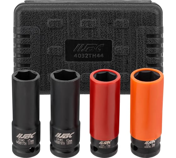 Изображение товара Головки ударные тонкостенные JBC набор 4пр., 1/2 (6гр) JBC-4032TH44(62487)