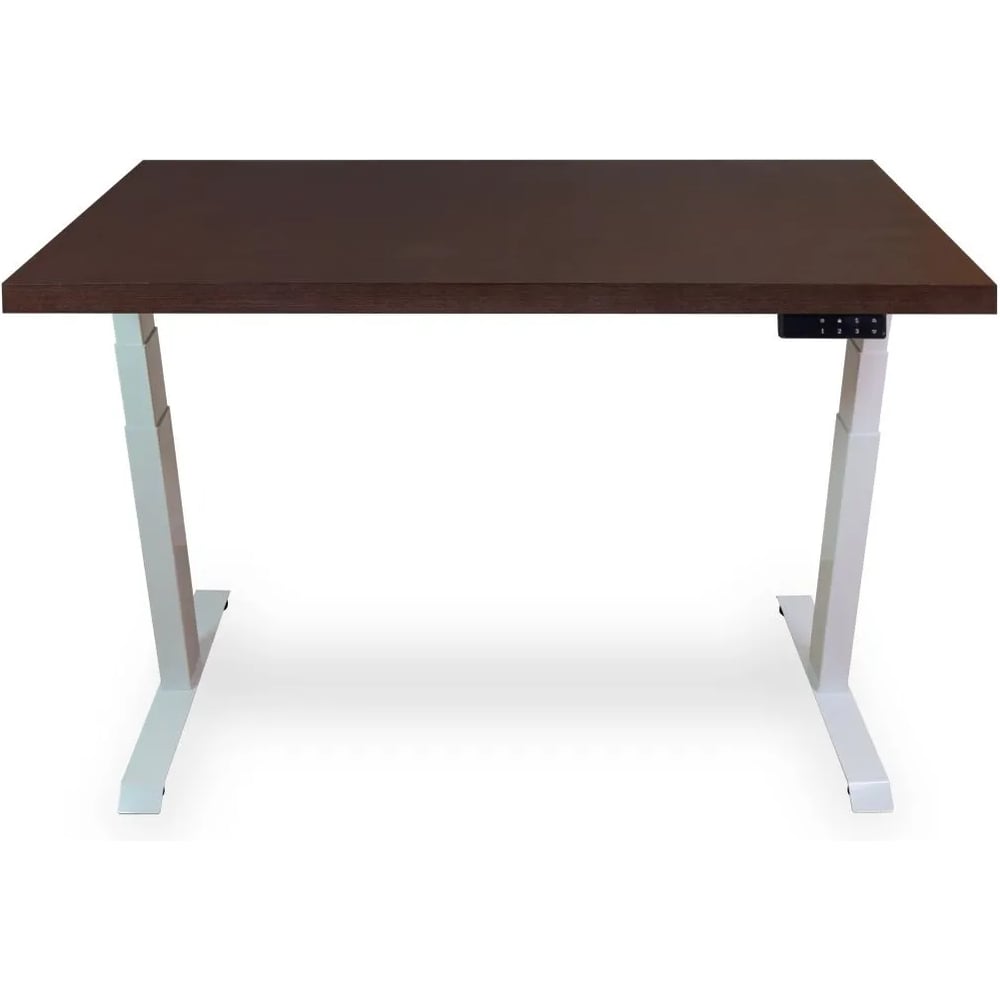 Изображение товара Стол двухмоторный с регулируемой высотой Stand PRO UPSTOL, подстолье белое и столешница МДФ шпон Венге 140х70 Z650WV14070