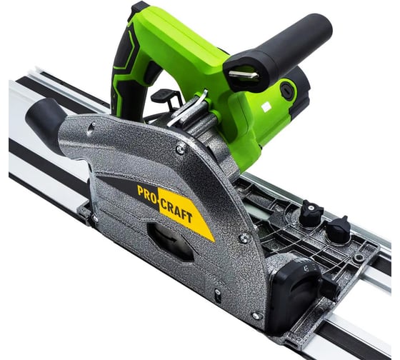 Изображение товара Пила дисковая PROCRAFT 1400 Вт, 165 мм, пропил 59 мм, 2000-5000 об/мин, направляющая 140 см KR2100