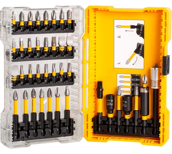 Изображение товара Биты RAGE Furious для шуруповерта магнитные торсионные IMPACT 40 предметов S2 554260