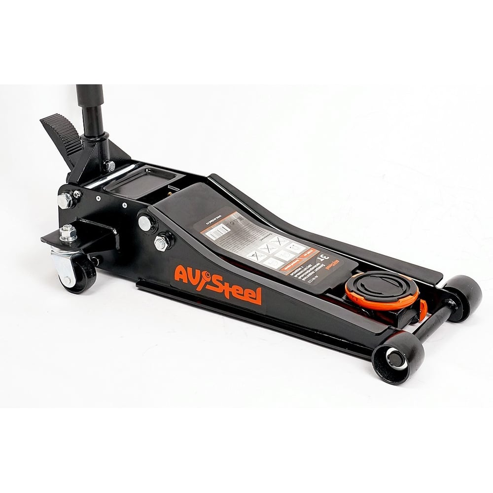 Изображение товара Домкрат гидравлический подкатной AV Steel 3т низкопрофильный 75-505мм двухпоршневой