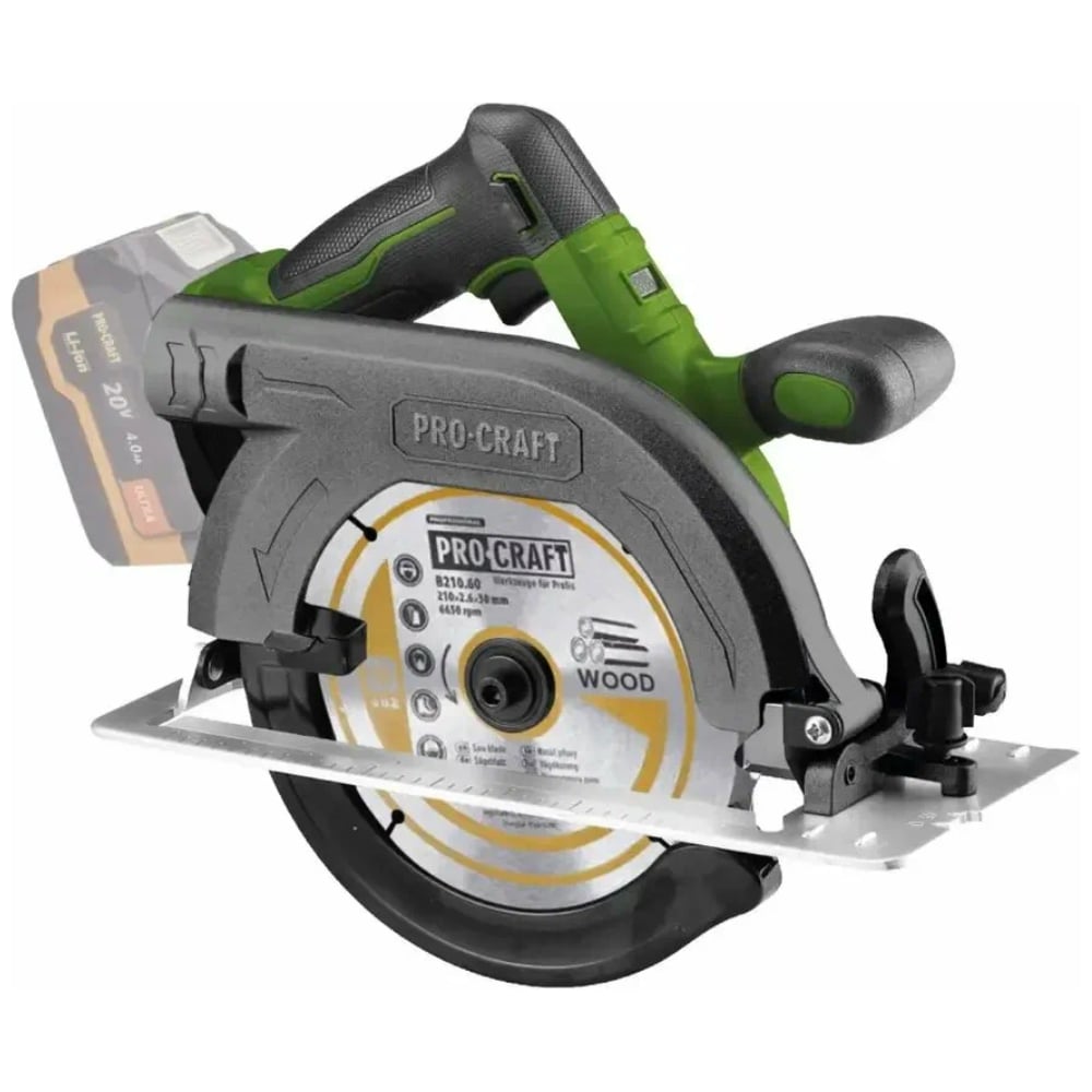 Изображение товара Аккумуляторная дисковая пила PROCRAFT PCA36 20В 185 мм профессиональная