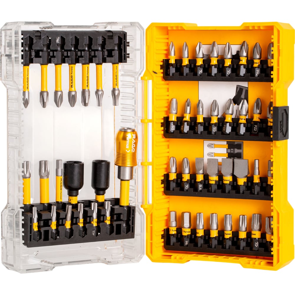 Изображение товара Биты RAGE Furious для шуруповерта магнитные торсионные 51 предмет S2