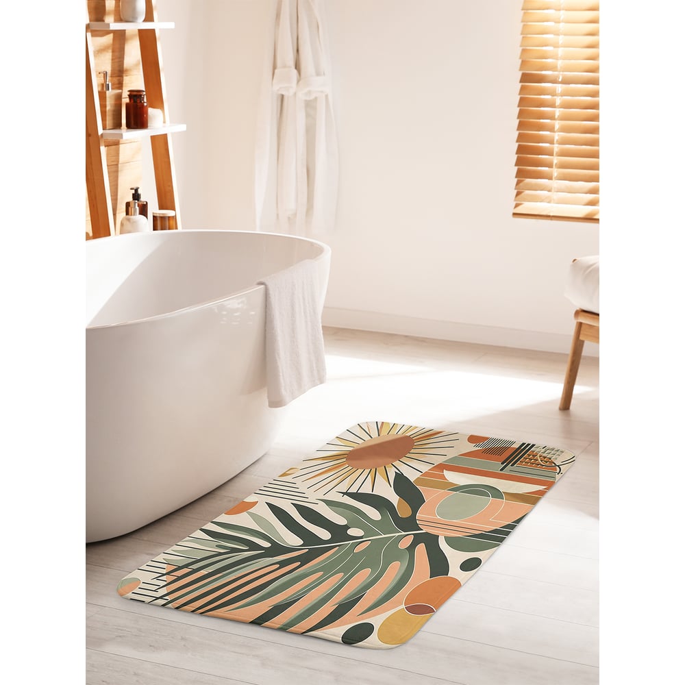 Изображение товара Коврик противоскользящий для ванной 60x100 см JOYSARTY полиэстер велсофт безопасный