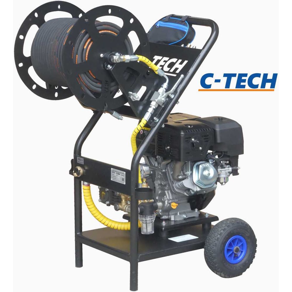 Изображение товара Аппарат для прочистки труб C-TECH CM2515F бензиновый 250 бар