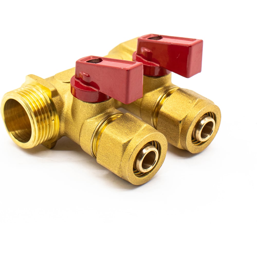 Изображение товара Коллектор с кранами Damento 3/4x16 цанга на 2 выхода Clima 016232