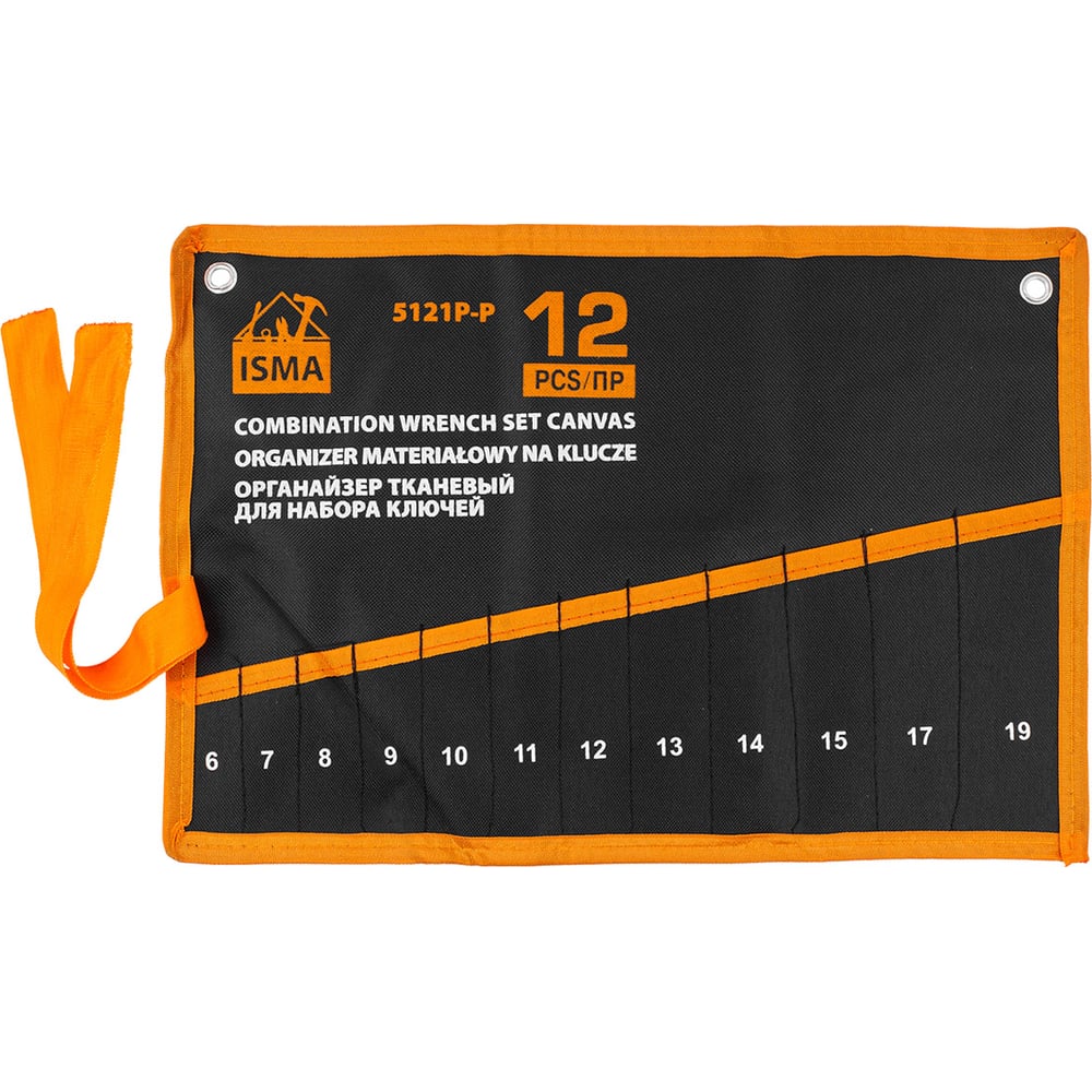 Изображение товара Органайзер тканевый для набора ключей ISMA 12пр (420х300мм)