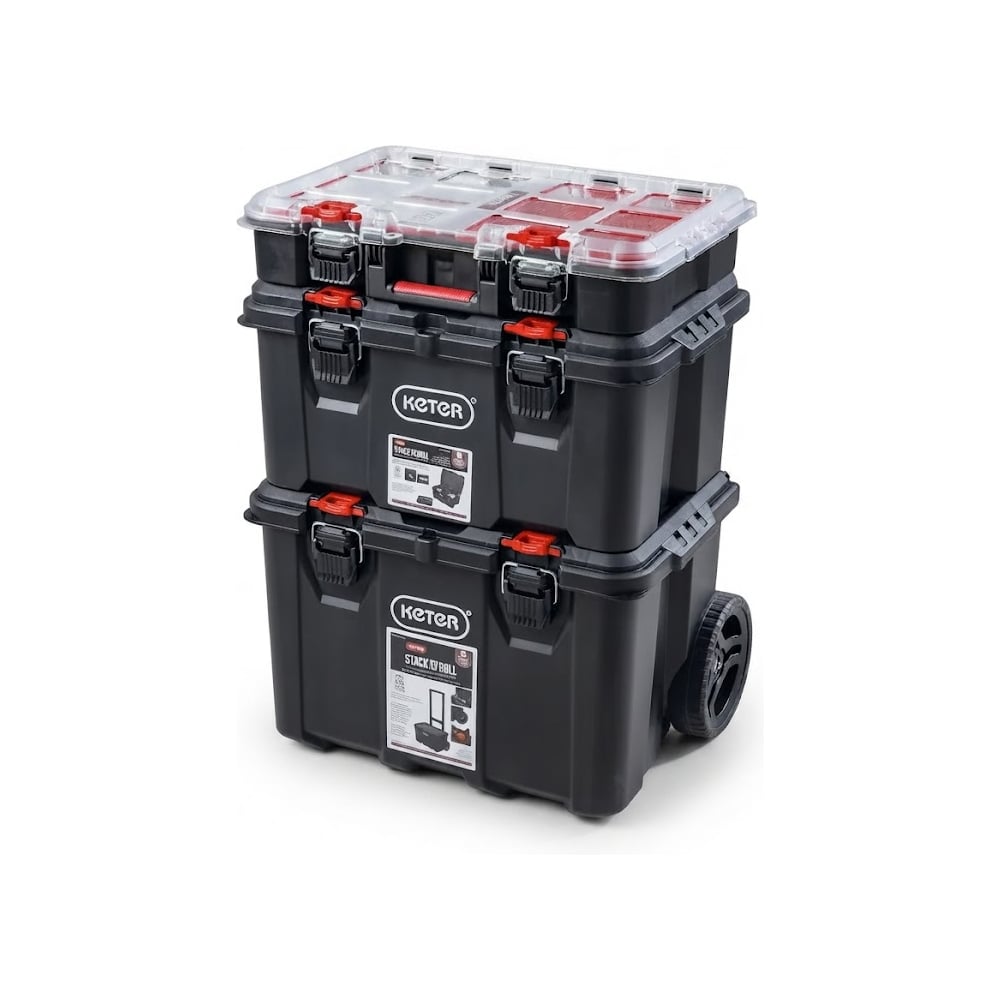 Изображение товара Мобильная система Keter Stack'n Roll Mobile System 250927 Изображение товара Мобильная система Keter Stack'n Roll Mobile System 250927
