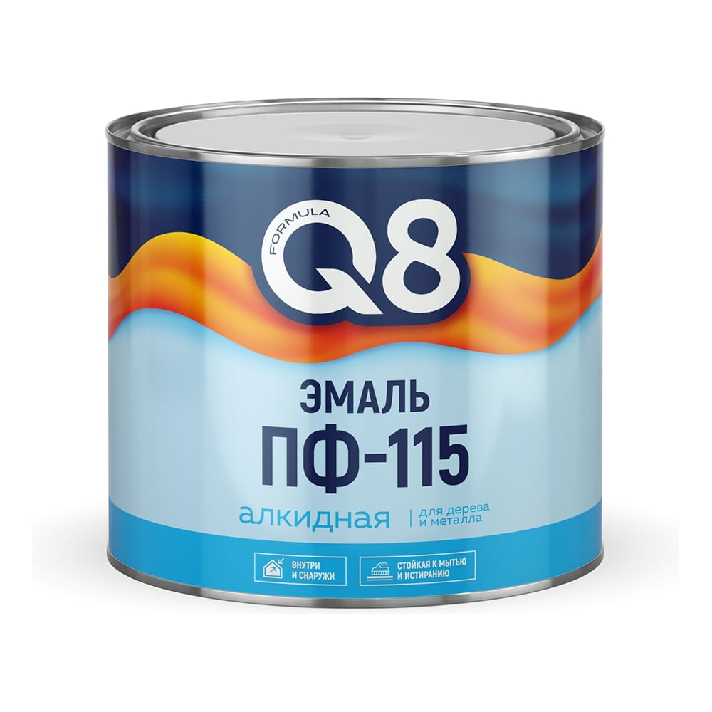 Изображение товара Эмаль FORMULA Q8 ПФ-115 алкидная глянцевая красная 1,8 кг