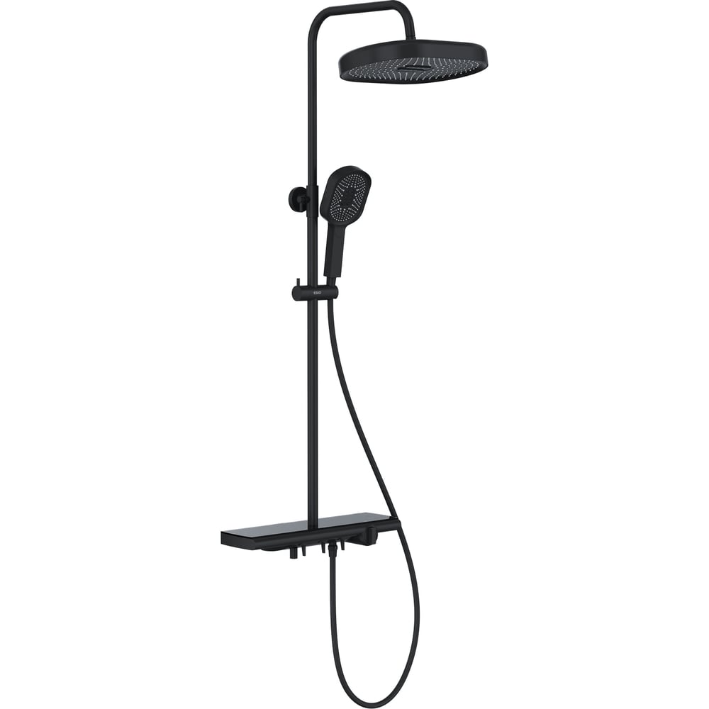 Изображение товара Душевая система ESKO ST350Black с регулируемой высотой и 3 режимами