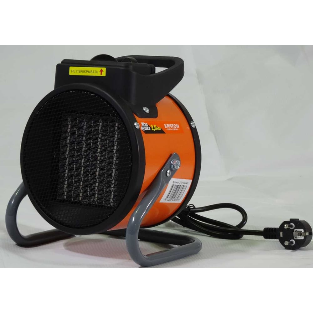 Изображение товара Тепловая электрическая пушка КРАТОН Жар-пушка ЕК 2-210 3 09 04 040 для дома и гаража