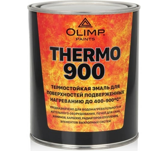 Изображение товара Термостойкая эмаль OLIMP (серебристая; 700 градусов; 0.8 л) 28293