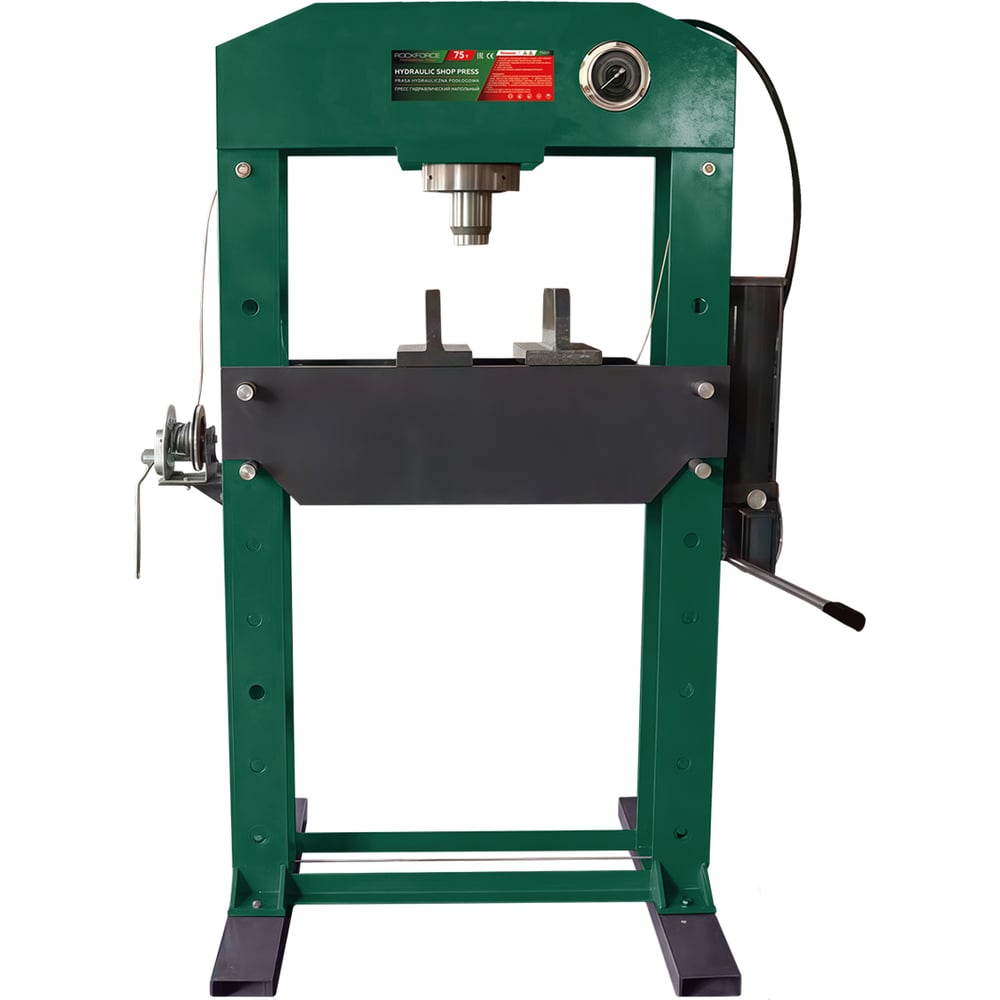 Изображение товара Гидравлический пресс напольный с манометром Rockforce RF-75021 75 тонн