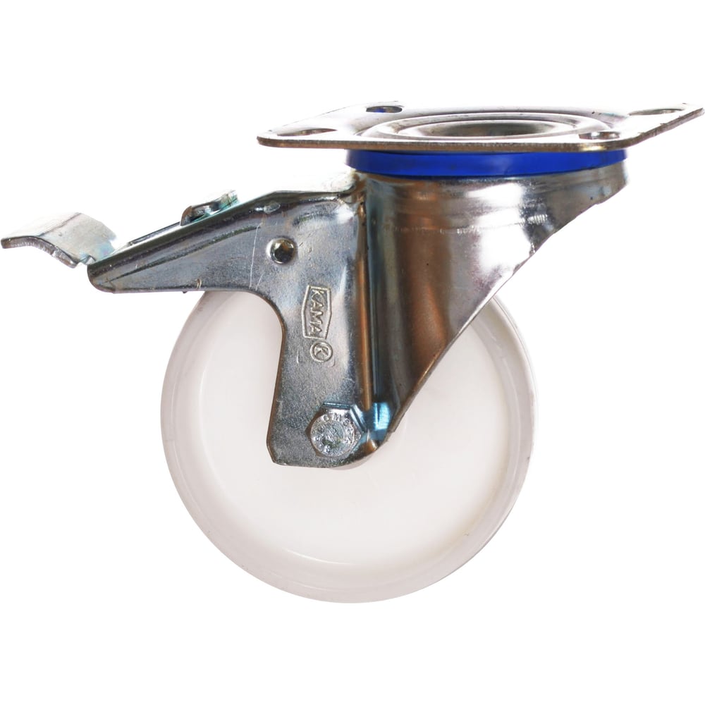 Изображение товара Поворотная колесная опора KAMA с тормозом 125 мм модель K-3302-PPS-125-F18