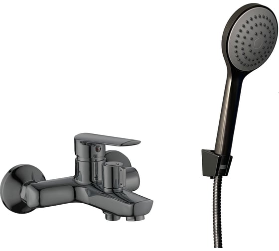 Изображение товара Смеситель для ванны ESKO Lagos Gun Metal короткий излив, c аксессуарами LG54GM