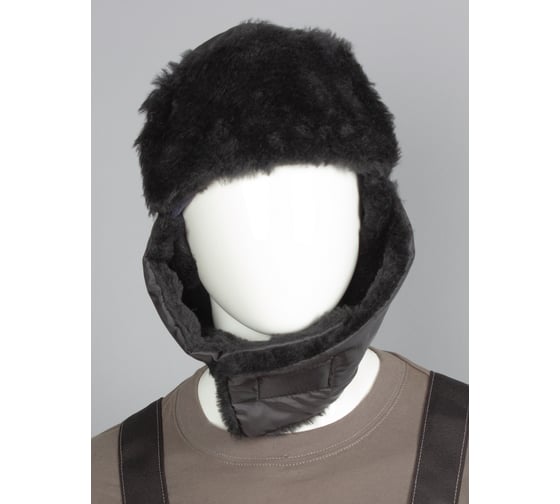 Изображение товара Шапка-ушанка Факел Евро, черная, р.60-62 87482573.003