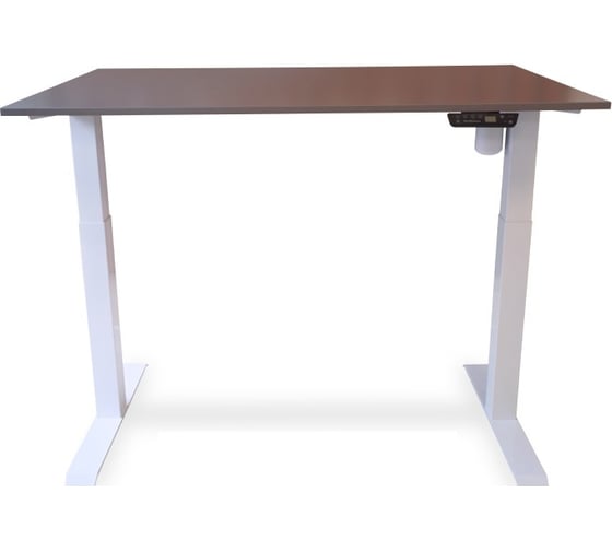 Изображение товара Стол с регулируемой высотой StolStoya МОТОР рама белая и столешница ЛДСП Вулкан 145х80 PE211IWSLS145