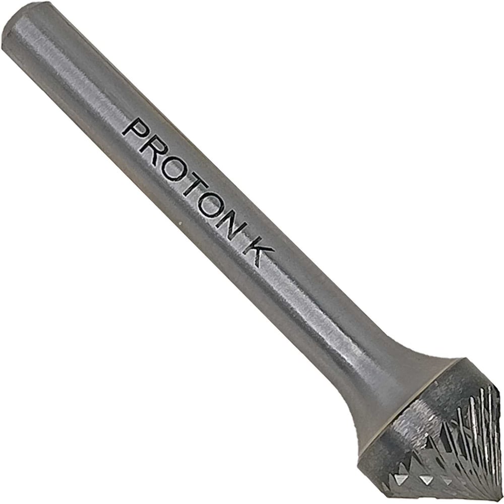 Изображение товара Бор-фреза твердосплавная коническая PROTON 90 d12x6x6x45R для металлов и алюминия