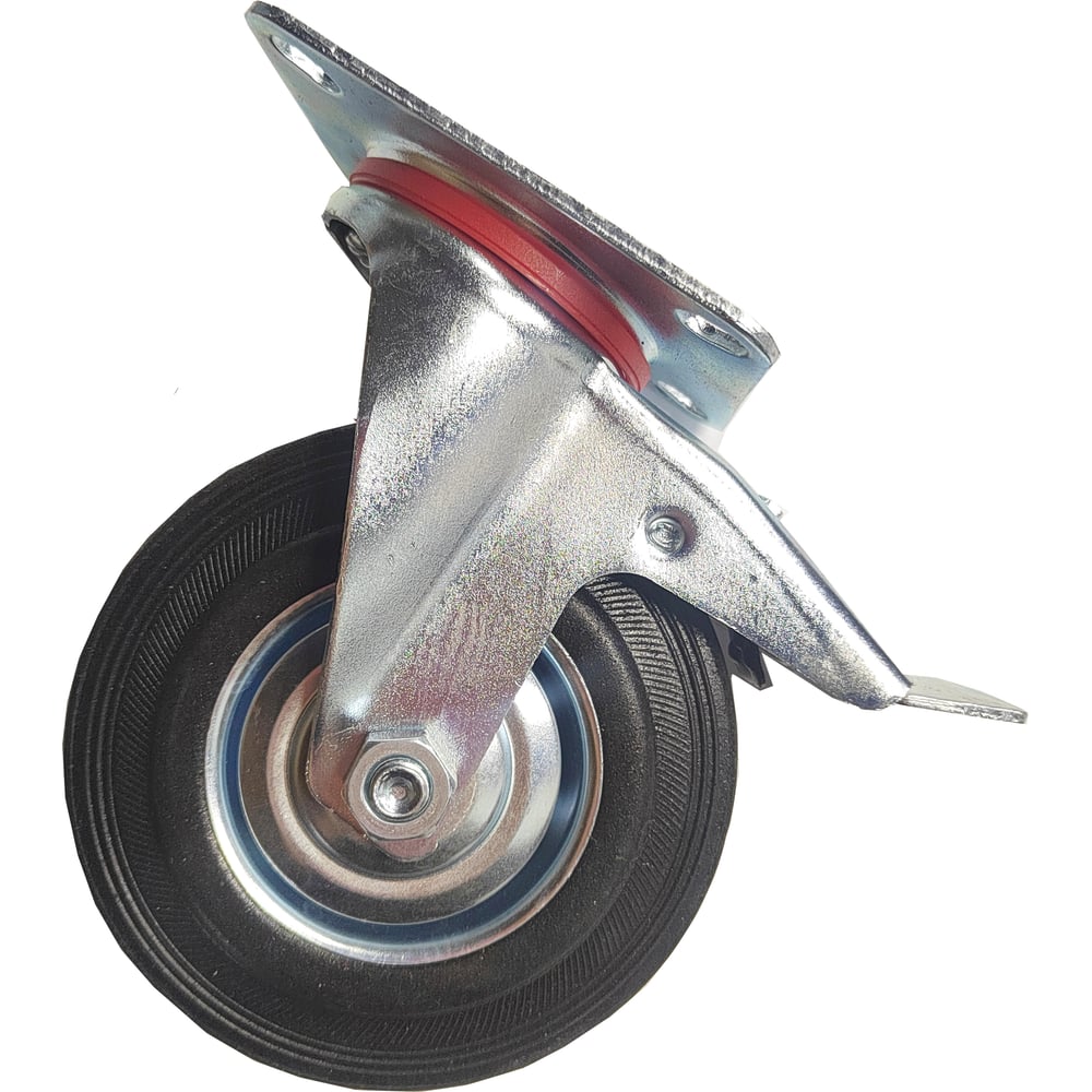 Изображение товара Поворотное колесо SAMGRUPP 125 мм с подшипником и тормозом для строительных лесов