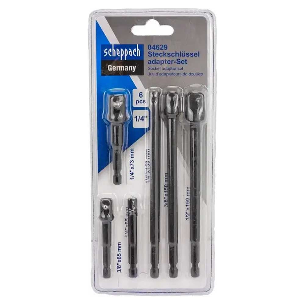 Изображение товара Адаптеры-переходники для шуруповерта набор 6 шт Scheppach Sch-04629