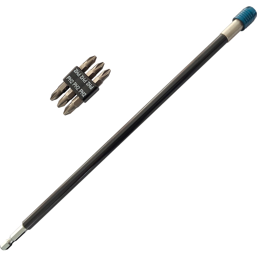 Изображение товара Набор бит Scheppach PH2 1/4х25мм с битодержателем 7 предметов