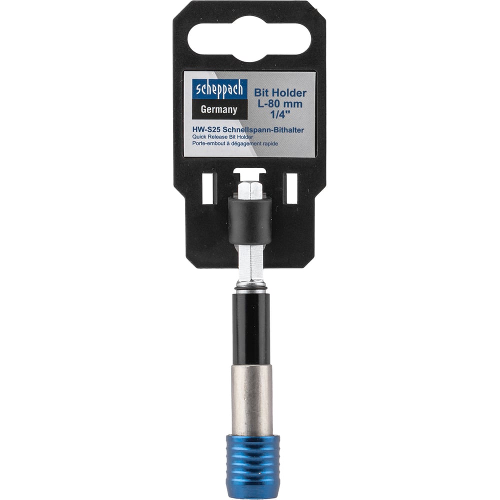 Изображение товара Битодержатель Scheppach 1/4х80мм Sch-HW-S25 надежный стальной держатель с магнитом