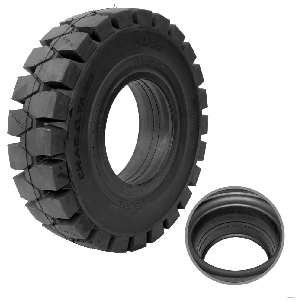 Изображение товара Шина цельнолитая с буртом WILMART 7.00-12/5.00 для погрузчиков