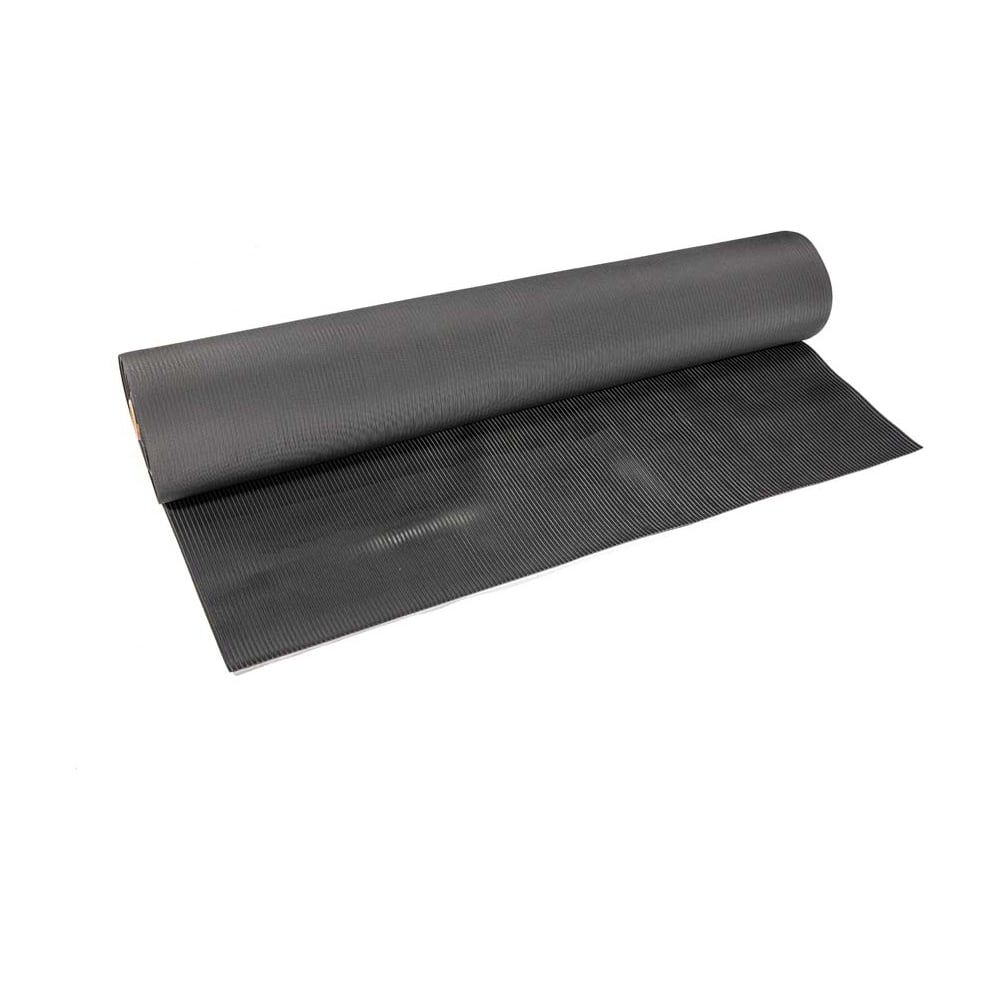 Изображение товара Напольная дорожка в рулоне QZRP ПВХ 1,2х6м рифленка серый для гаража и indoors