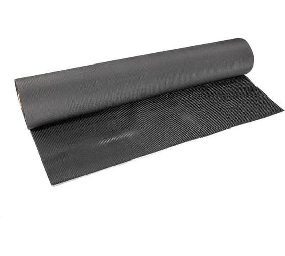Изображение товара Напольная дорожка в рулоне QZRP ПВХ 1.2х15 Рифленка черная ПВХ