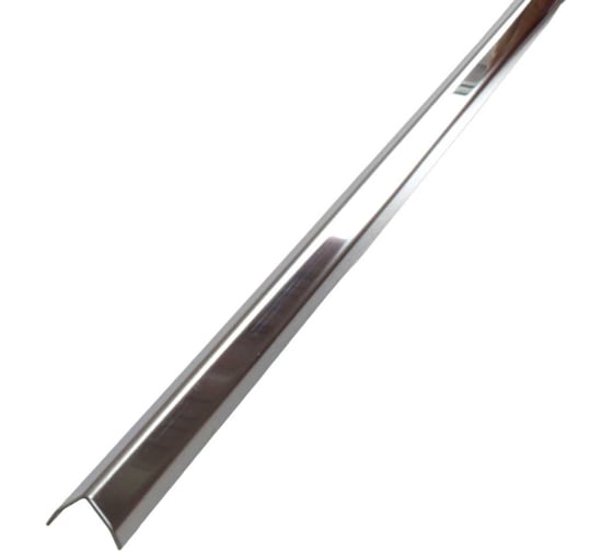 Изображение товара Угол внешний из нержавеющей стали РУССКИЙ ПРОФИЛЬ РПН-У03 15х15 серебро полировка 0,5мм AISI 201 2,7м 4680427163128