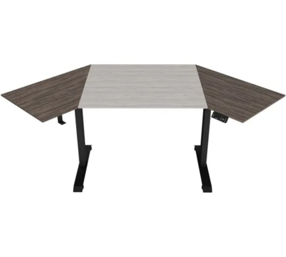 Изображение товара Угловой дизайн-стол с регулируемой высотой StolStoya Аэростол на раме Базальт SE222WAERLCHL