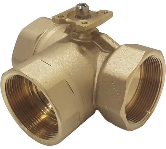 Изображение товара Трехходовой шаровой кран TECHNO 3050B латунный, под привод DN50, G 2, КVS 63.0 640350-2