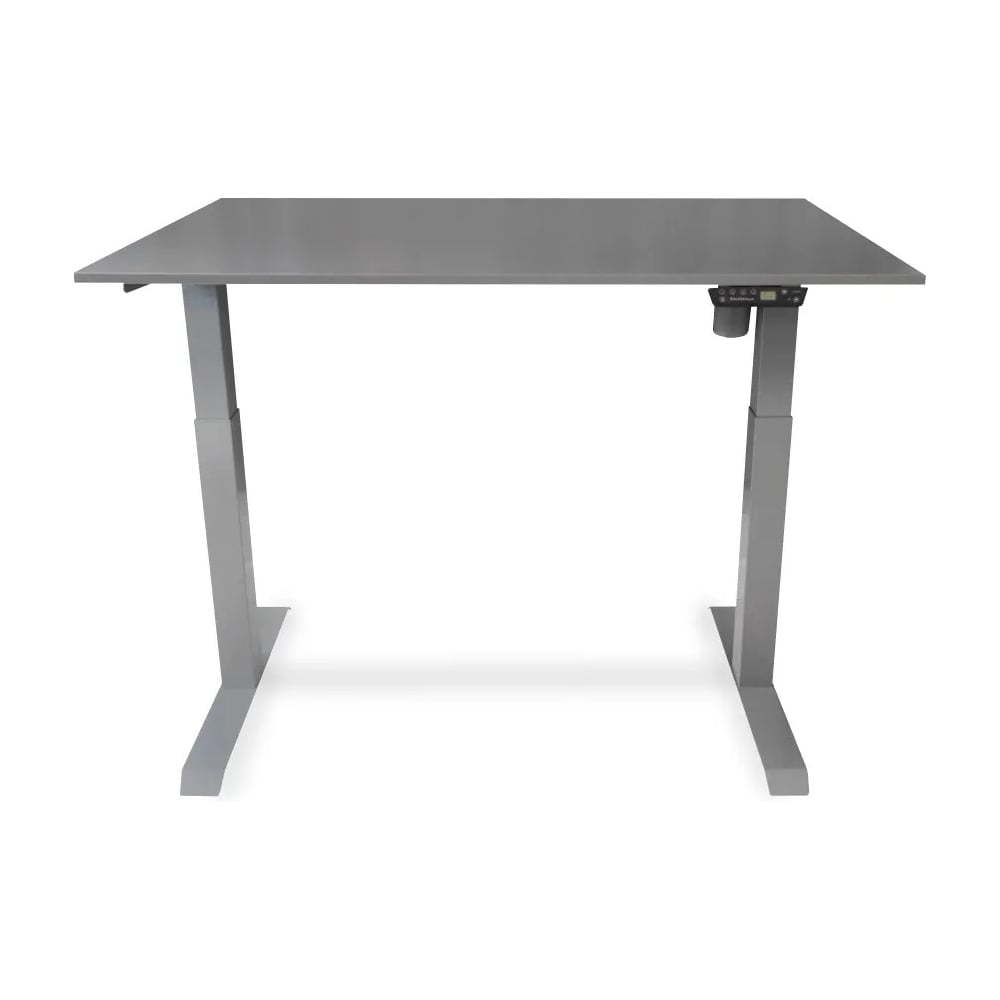 Изображение товара Стол с регулируемой высотой StolStoya МОТОР рама серая и столешница ЛДСП Вулкан 145х80 PE211ISSLS145