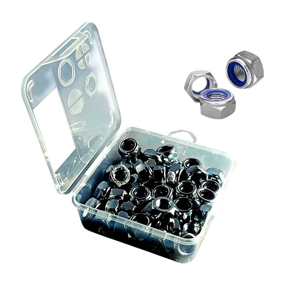 Изображение товара Гайка стопорная 23 болта М14х1,5, оцинкованная, 25 шт в органайзере