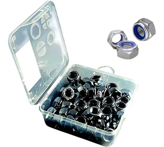 Изображение товара Гайка стопорная 23 БОЛТА мелк.рез М12х1,5 к.п.8 ОЦ в органайзере, 40 шт. ОФ023416орг-ф40