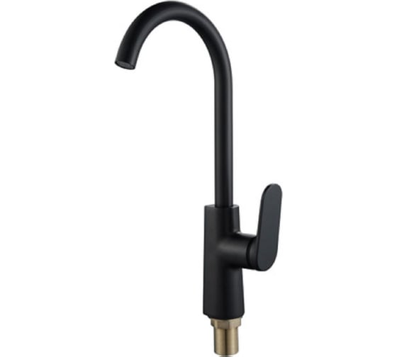 Изображение товара Смеситель для кухни ALOUTE черный, высота 380 мм, однорычажный, монтаж на одно отверстие, алюминий A2113H